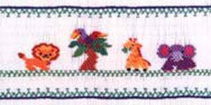 Ellen McCarn EM129 Jungle Friends Smocking Plate Sewing Pattern