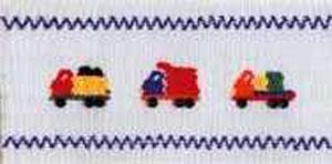 Ellen McCarn EM186, Keep on Truckin' Smocking Plate Pattern