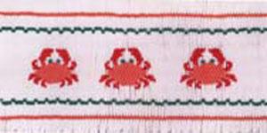 15697: Ellen McCarn EM061 Kiawah Crabs Smocking Plate