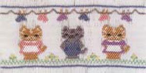 Ellen McCarn Kitty Mittens Smocking Plate