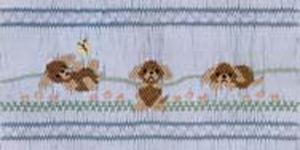 Ellen McCarn  Playful Puppies Smocking Plate