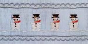 Ellen McCarn Ryan's Snowmen Smocking Plate