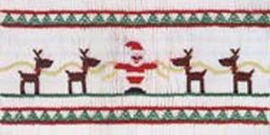 Ellen McCarn Santa & Reindeer Smocking Plate