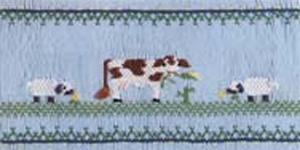 Ellen McCarn Sheep in the Meadow Smocking Plate