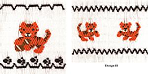 Ellen McCarn EM209, Tiger Cubs Smocking Plate Pattern