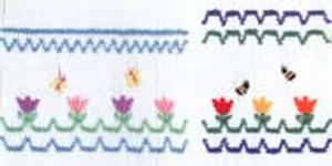 Ellen McCarn Tiny Tulips / Bees / Butterflies Smocking Plate