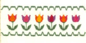 Ellen McCarn  Tulip Garden  Smocking Plate