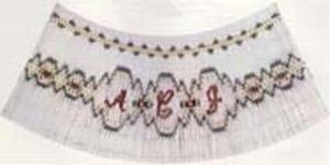 Ellen McCarn EM075 Victorian Initials Smocking Plate Design, Colors