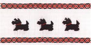 15799: Ellen McCarn EM143 Wee Laddies Scottish Terrier Smocking Plate