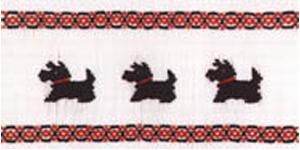 Ellen McCarn EM143, Wee Laddies Scottish Terrier Smocking Plate