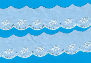Capitol Imports Swiss Embroidery 72631 White Lace