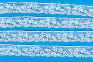 Capitol Imports 632 White French Val Lace 3/8" Inches Wide by the Yard
