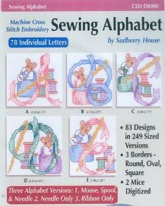 Sudberry House D8000 Sewing Alphabet Multi-Formatted CD
