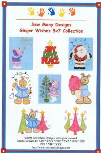 Sew Many Designs Ginger Wishes Applique Collection Multi-Formatted CD