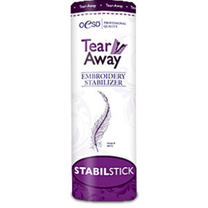 OESD, HBSST-10, Stabil, Stick, Tear, Away, Adhesive, Stabilizer, Backing, 10", Inch, Yard, Roll, WHITE, light, adhesive, coating, fabric, that, have, no, stretch