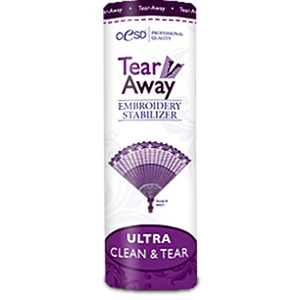 OESD, HBT17-10, Ultra, Clean, Tear, Away, Stabilizer, Backing, WHITE, 10, Inch, Yard, Roll, Ideal, Towel, 100%, Cotton, Quilt