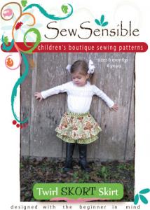 Sew Sensible Boutique Twirl Skort Skirt Pattern On CD