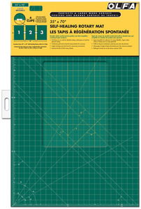 Olfa RM CLIPS/3 35"x70" Continuous Grid Rotary Cutting 3 Mat Set Green