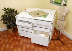 17630: Kangaroo Kabinets by Arrow K7911 Dingo II Sewing Storage Cabinet -White Ash