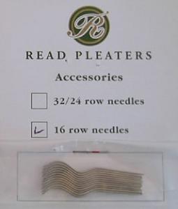 Read 12Pk of Needles 1.5in 35mm Long for Read 16 Row Smocking Pleaters Only, Not for Other Brands, Not Interchangeable with 24/32 Row Pleater Needles