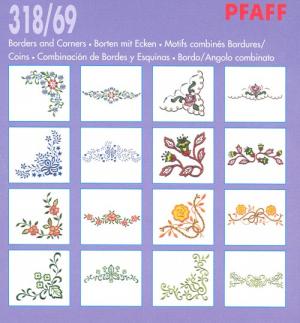 Pfaff 31869, Borders and Corners Embroidery Card  for Pfaff Home Embroidery Machines or Amazing Box