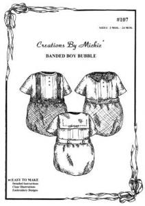 Creations by Michie CB107 Boy Bubble 107 Pattern Size 3-24mo