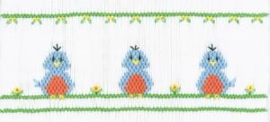 Cross-eyed Cricket CEC154 Bobbin Robins Smocking Plate