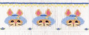 Cross-eyed Cricket  CEC183 Bunny Bonnet Smocking Plate