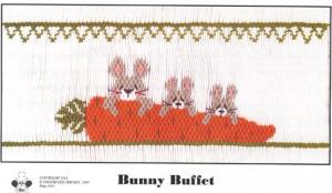 Cross-eyed Cricket CEC205 Bunny Buffet Smocking Plate