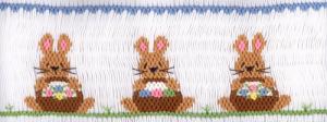 Cross-eyed Cricket  Easter Baskets #185  Smocking Plate