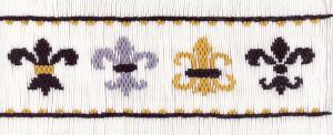 Cross-eyed Cricket  Fleur de Lis #174 Smocking Plate