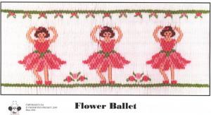 Cross-eyed Cricket  Flower Ballet #206 Smocking Plate