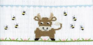 Cross-eyed Cricket  Fredinand the Bull  Smocking Plate