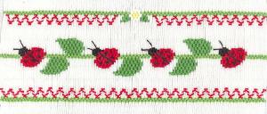 Cross-eyed Cricket  Ladybug Lineup #215 Smocking Plate