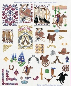 Anita Goodesign 44AGHD Wild West Embroidery Design CD