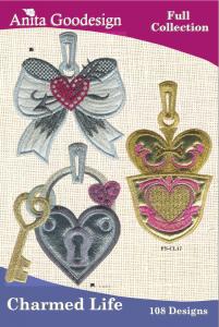 Anita Goodesign 94AGHD Charmed Life Full Collection Multi-format Embroidery Design Pack on CD