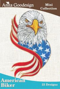Anita Goodesign 38MAGHD American Biker Mini Collection Multi-format Embroidery Design Pack on CD