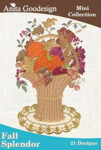 Anita Goodesign 42MAGHD Fall Splendor Mini Collection Multi-format Embroidery Design Pack on CD