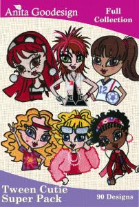 Anita Goodesign 41AGHD Tween Super Pack Full Collection Multi-format Embroidery Design Pack on CD