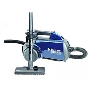 Sanitaire S3681, Blue Line Mighty Mite Lightweight Canister Vacuum Cleaner 1400W, 12A, 20' Cord, 7' Hose, Tools