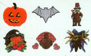 Amazing Designs ENHMC  1105 / 105 Fall Holiday Collection I Elna/Janome Embroidery Card