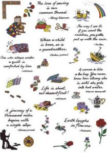Amazing Designs ENHMC NZ7 Nancy Zieman Collection VII Threads of Wisdom Janome Elna Embroidery Card
