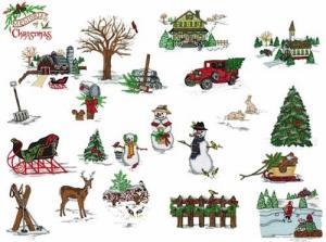 Une chaude pays Christmas Collection-Machine Embroidery Designs sur cd ou USB 