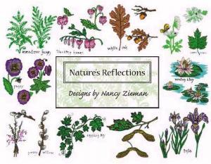 Amazing Designs ENHMC NZ2 Sewing with Nancy Zieman's Nature's Reflections Janome Elna Embroidery Cards
