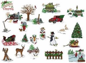 Amazing Designs PFMC NZ3 Memories of Christmas Pfaff Embroidery Card