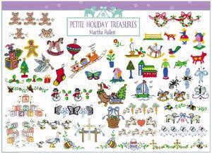 Amazing Designs PFMC MP2 Pfaff Embroidery Card Martha Pullen Petite Holiday Treasures