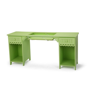 Arrow 1004DL, Olivia, Pistachio Green, Sewing Machine, Cabinet, 64"Wx19.75"Dx30"H, 2 position, freearm, & flatbed, mechanical lift, 2 drawers, + 2 cubicles, Arrow 1004DL Olivia Pistachio Green Sewing Machine Cabinet, 64"Wx19.75"Dx30"H, 2Position Freearm & Flatbed Mechanical lift Platform 2Drawers 2Cubicles