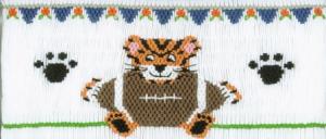 Cross-eyed Cricket  CEC158 Tiger's Football Smocking Plate