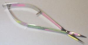 Rainbow Easy Kut 7694-RAI 4" Spring Action Embroidery Scissor Trimmer