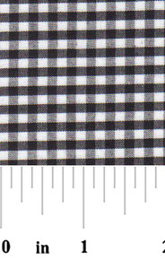 Fabric Finders 15 Yd Bolt 9.34 A Yd  1/8 Black Check 100% Pima Cotton Fabric 60"